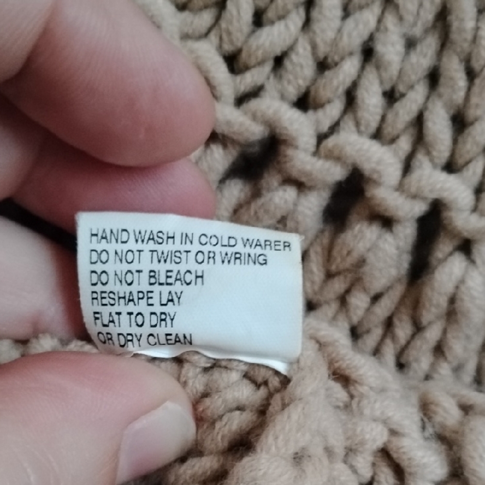 Y2K Boho Coquette Cottagecore Festival  Beach Tan Open Knit Tie Front Sweater - Picture 10 of 14